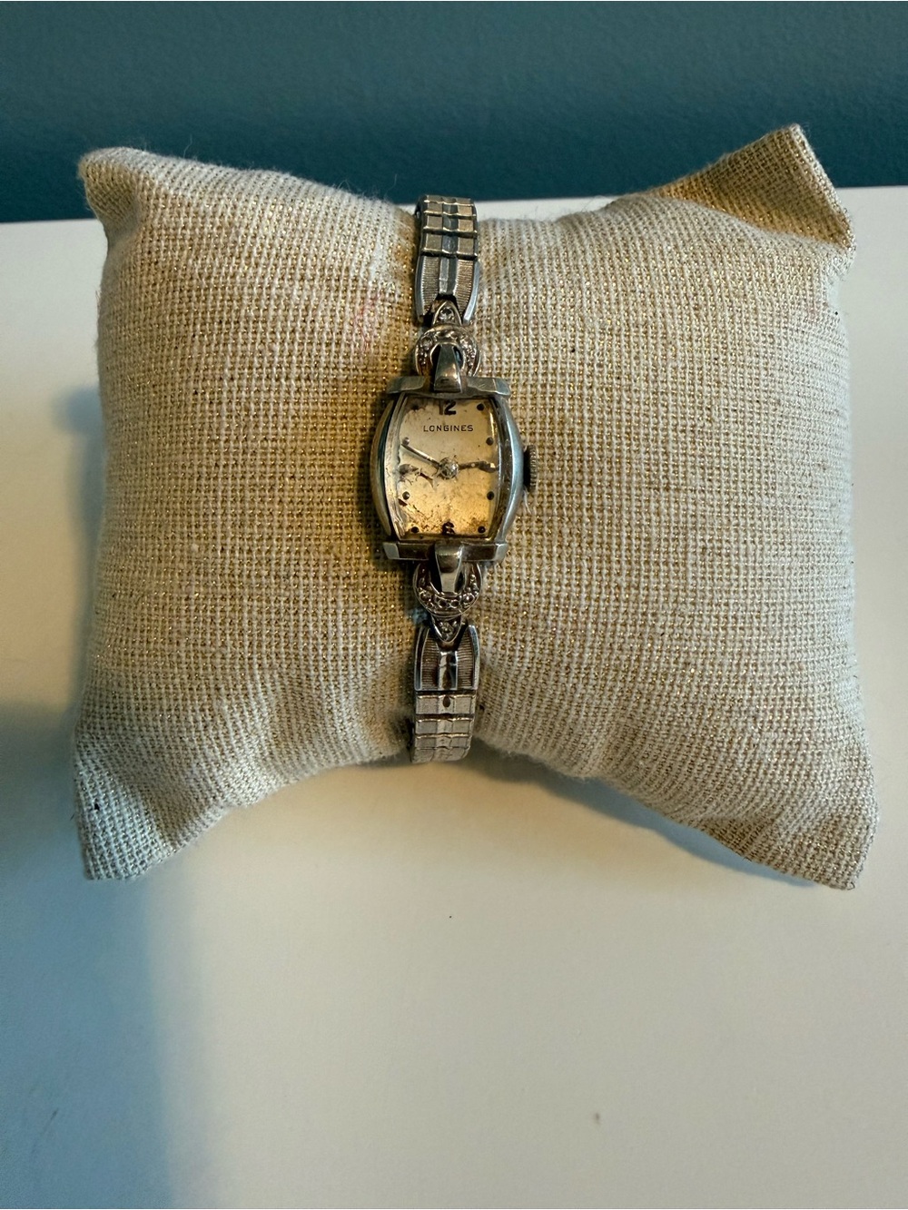 Vintage 1950’s Longines-Wittnauer Cocktail Wristwatch with Speidel Twist Band